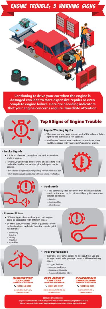 Engine Trouble – 5 Warning Signs - All Valley Car Care